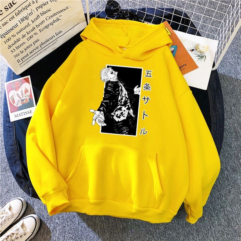 Jujutsu Kaisenk Gojo Satoru Comics Print Hooded Men Hoodies-封面