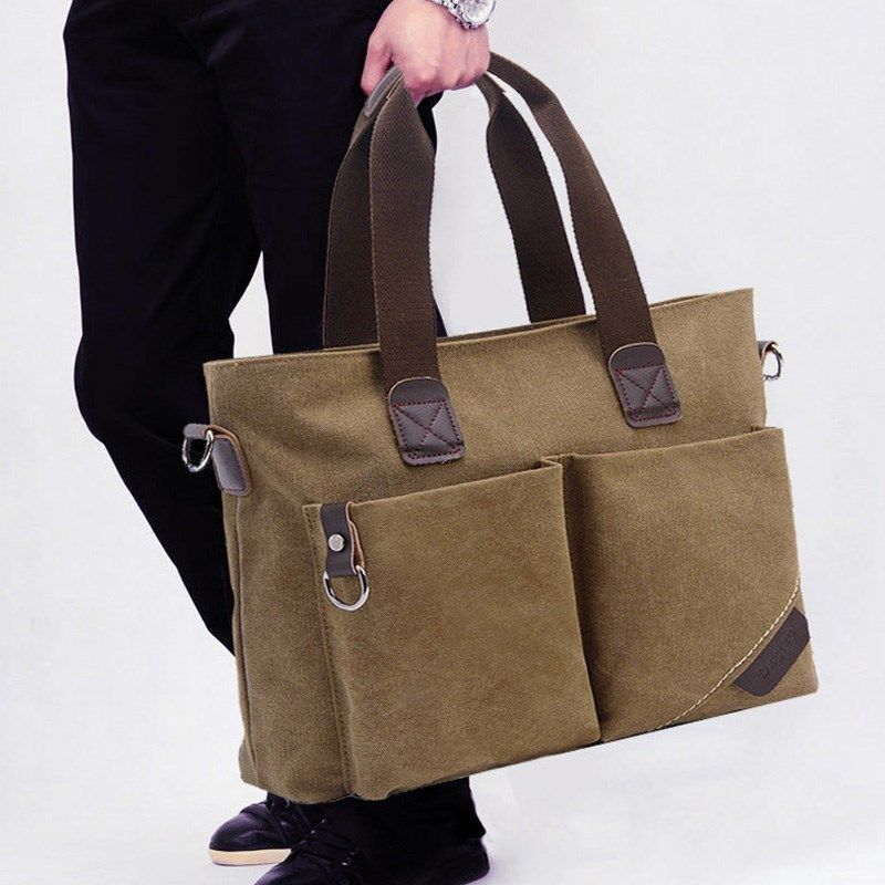 男士潮流商务出差帆布手提包休闲单肩斜挎包上班包公文包背包男包,箱包皮具/热销女包/男包,男士包袋,淘宝优惠券,粉丝福利购,淘宝优惠卷