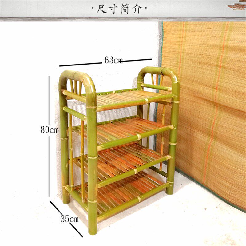 新品竹制b鞋架置物架手工竹架复古架子客厅茶室角落收纳餐馆火锅