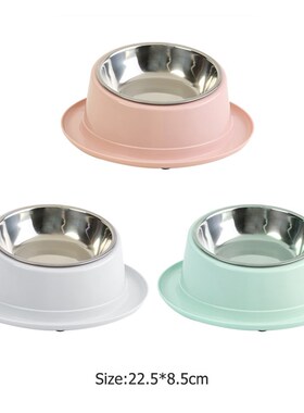 Pet Dog Food Water Bowls Puppy Drinking Eating Dish Feeder F