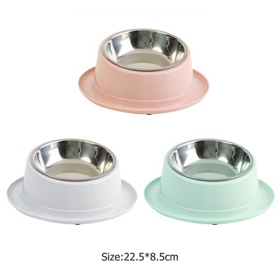 Pet Dog Food Water Bowls Puppy Drinking Eating Dish Feeder F