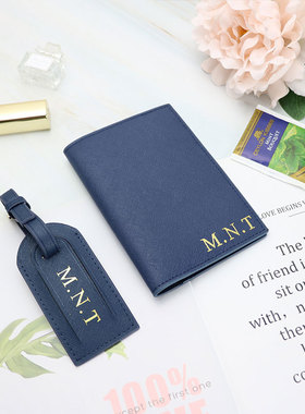 现货Fashion Monokgrammed Initial Letters Unisex Saffiano Lea
