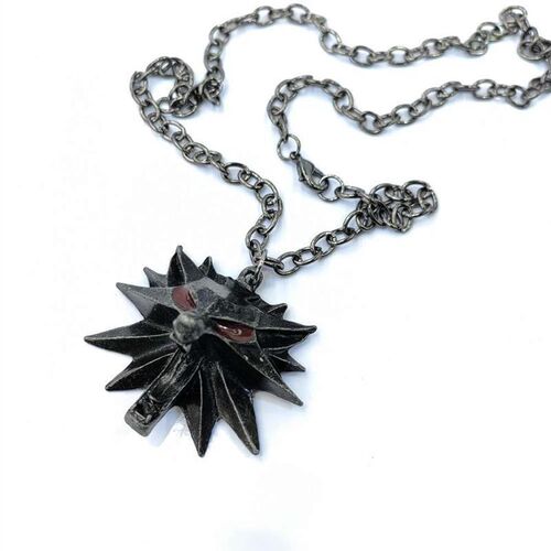 小众高货The Witcher 3 The Witcher Wolf Head Mens Necklace Hi