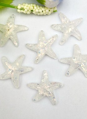 20pcs  Resin Adorable Glitter Colorful Starfish  For Home We
