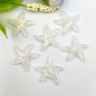 Glitter Colorful Starfish 20pcs Home Adorable For Resin