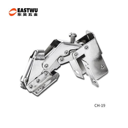 房车柜门免开孔自举支撑液压缓冲L型铰链吊橱柜可调力度飞机合页