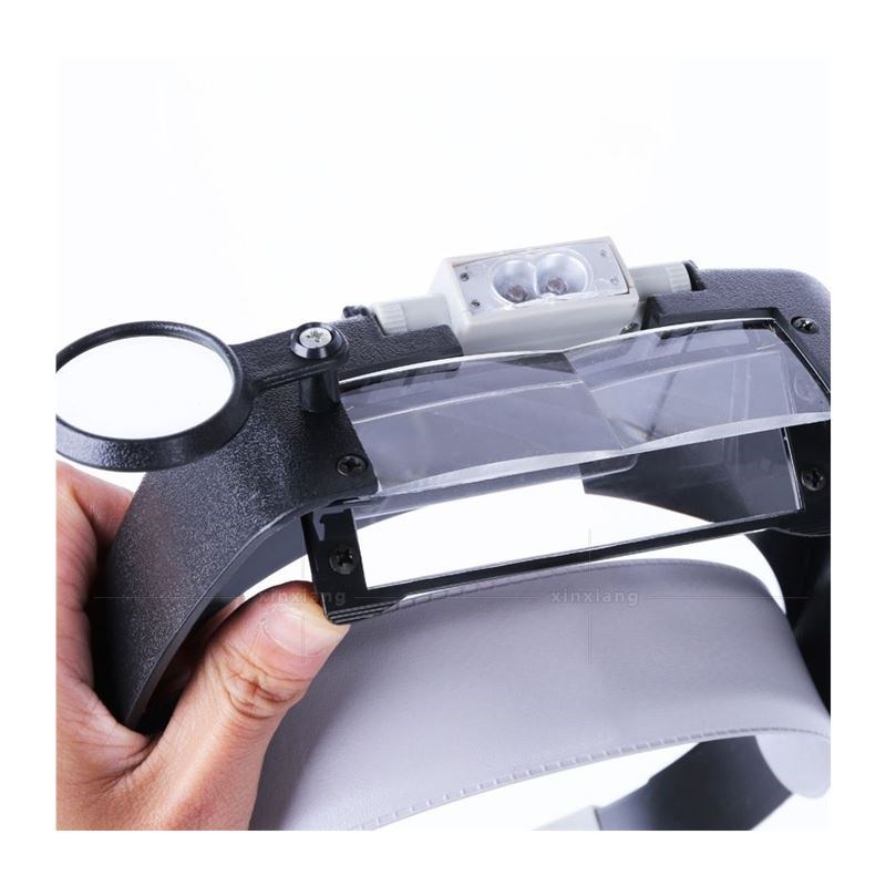 工厂头戴式带两个LED灯阅读看书维修检测十字绣放大镜81007A2