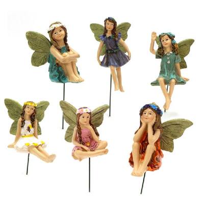 速发6pcs Fairy Garden Miniature Fairies Figurines Accessorie