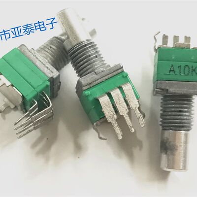 网红台湾ALPHA阿尔法RK09L精密双联电位器A10K轴15MM双声道音量电