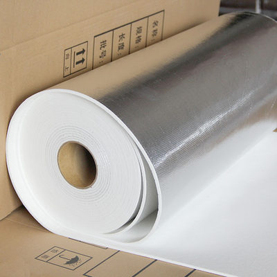 新厂家定做铝箔复合陶瓷纤维纸铝箔隔热垫片隔热棉条T背胶自粘厂