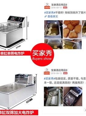 热销宝康油炸锅商用摆摊单双缸电炸炉大容量油条电炸锅炸串油炸机