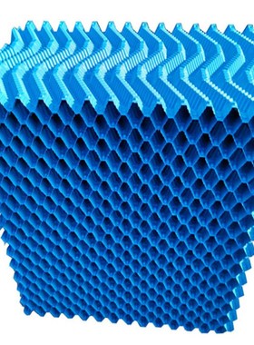 透明pvc降温蓝色填料ppu散热片冷水塔S波填料现货供应 冷却塔填料