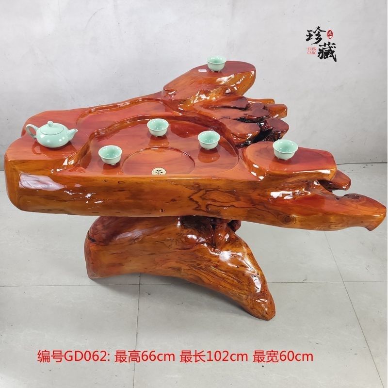 树根茶桌实木根雕茶台家用茶几室内客厅原木茶台小号阳台桌子茶几
