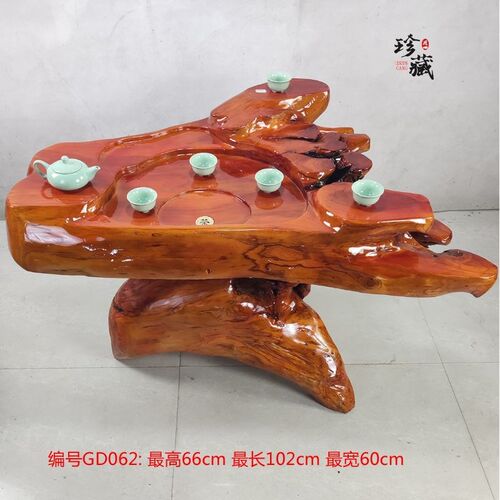 树根茶桌实木根雕茶台家用茶几室内客厅原木茶台小号阳台桌子茶几