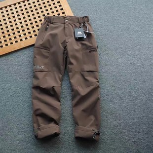 美单 加绒加厚 户外防风防水软壳冲锋裤技能工装裤