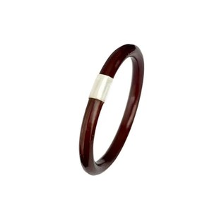 鸡血藤戒指女男单身情侣对戒小众简约素尾戒本命年小指木手工指环