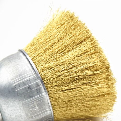 打磨实心型碗柄碗丝家具木工纯铜去毛刺杆除锈钢丝刷带铜丝抛光轮