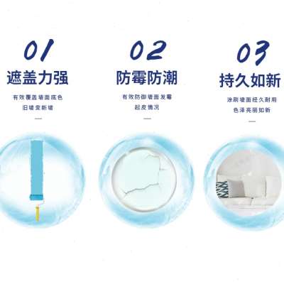 急速发货内墙乳胶漆18KG室内家用无味白色自刷粉墙漆涂料彩色油漆