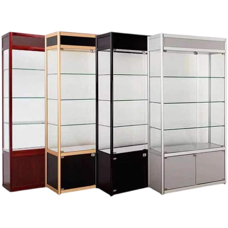 加厚玻璃展示柜样品陈列柜产品展示架礼品货架手办柜台饰品柜展柜