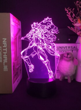 Anime Game Figure Tartaglia Night Light Demon Slayer Led Lam