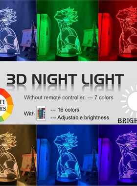 3d Night Light Anime Haikyu Bokuto Light for Bedroom Decor C