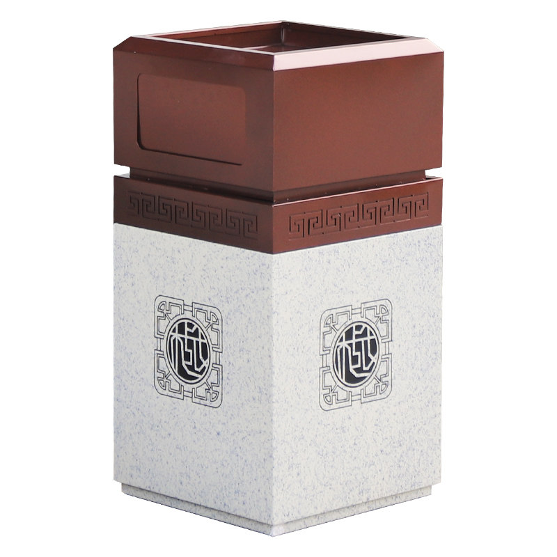 院式仿大理不纹垃圾桶花园别墅中子室外仿古果皮箱石锈钢会所