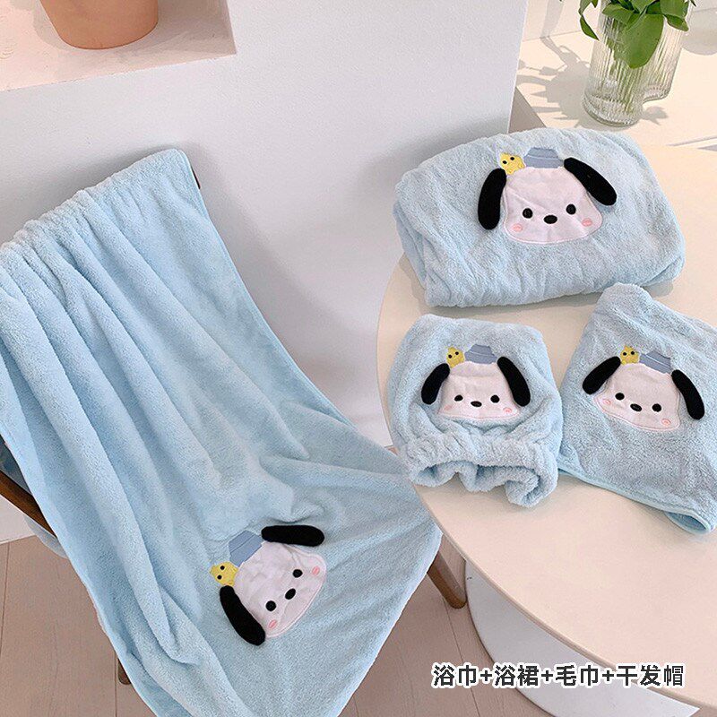 可爱浴巾女可穿可浴袍巾家用比吸水裹式浴裙大人洗澡毛巾新款