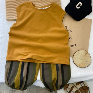 男童夏装套装2024新款儿童防蚊裤长裤薄款两件套男孩夏季中童小童