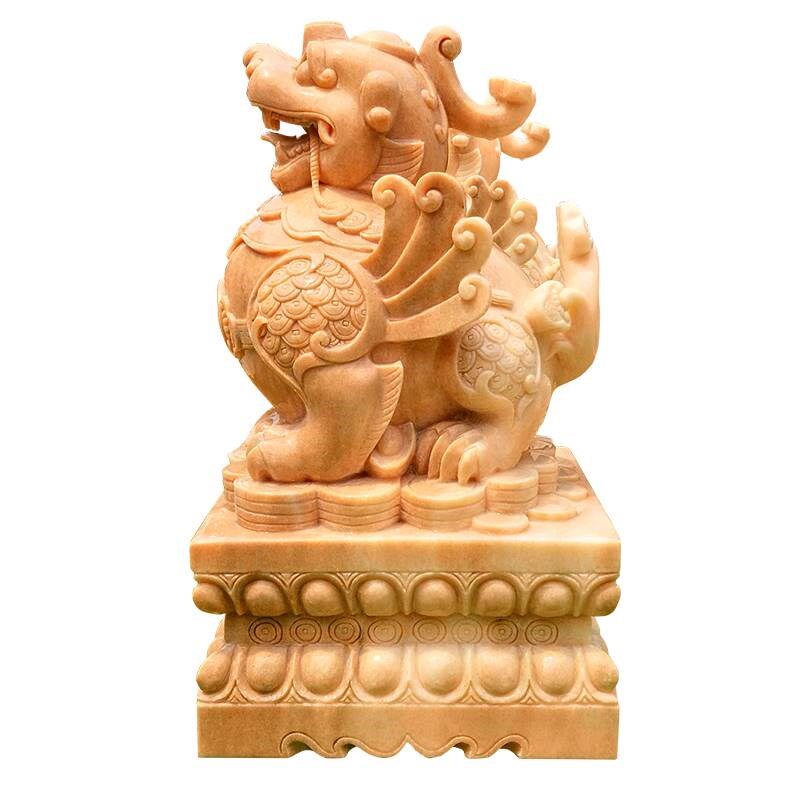 厂家广西石雕貔貅一对招财青石门墩石鼓k麒麟别墅门口镇宅神兽摆