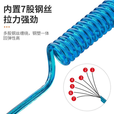 鱼竿失手绳伸缩收缩高弹力钢丝失手绳溜鱼器护竿绳放杆绳钓鱼用品