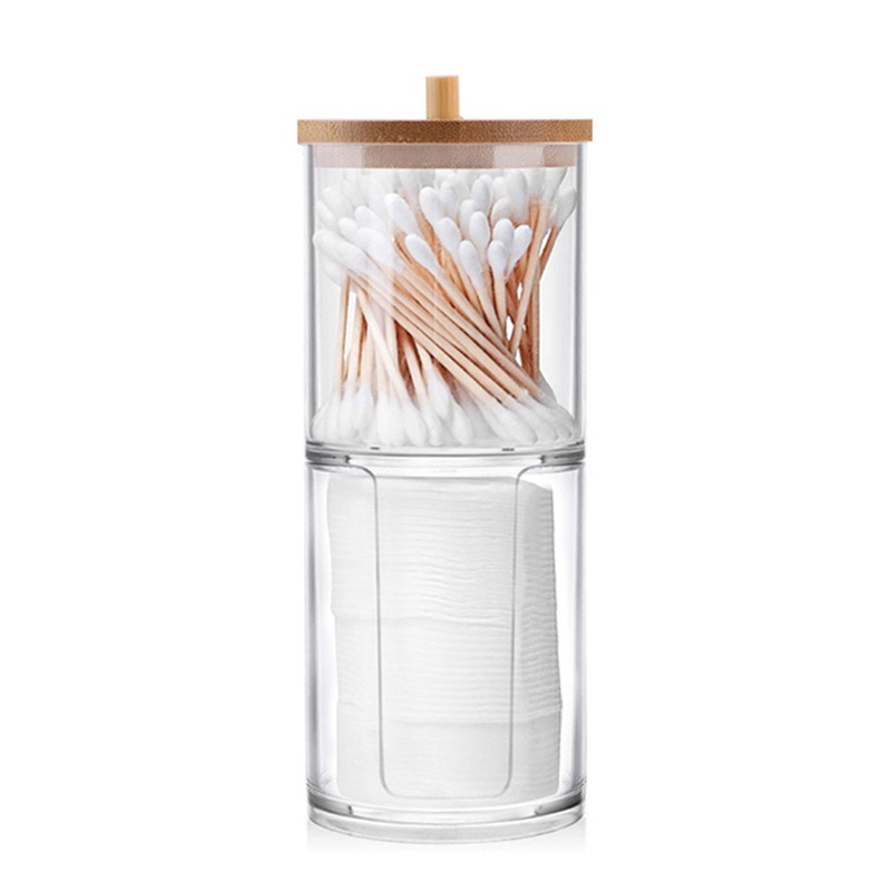 Makeupc Swabs Rod Organizer Storage Box Round Qtip Container