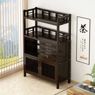 茶柜置物架家用茶水柜茶桌茶台边柜茶叶架子茶具摆件收纳柜展示柜