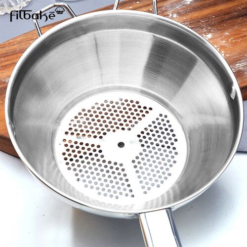 Potato Masher Stainless Steel Potato Ricer With Rotary Handl
