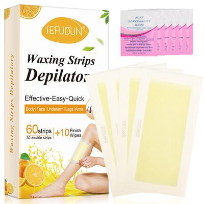 推荐拔毛蜡纸腋下腿毛男女全身蜜贴 Hair removal wax paper 60pc