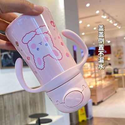 儿童保温杯d婴儿宝宝吸管水杯外出小月龄学饮杯便携幼儿园水壶