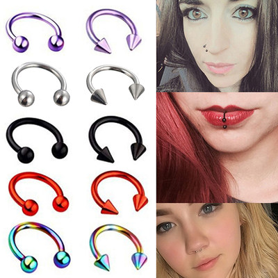 速发1PC Titanium Piercing Nariz Circular for Septum Nipple J