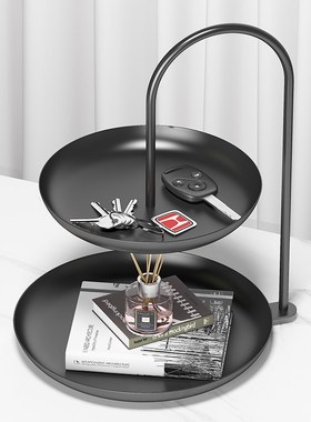 入户门口玄关挂钥匙置物架办公室装饰品托盘摆P件居家小物件收纳