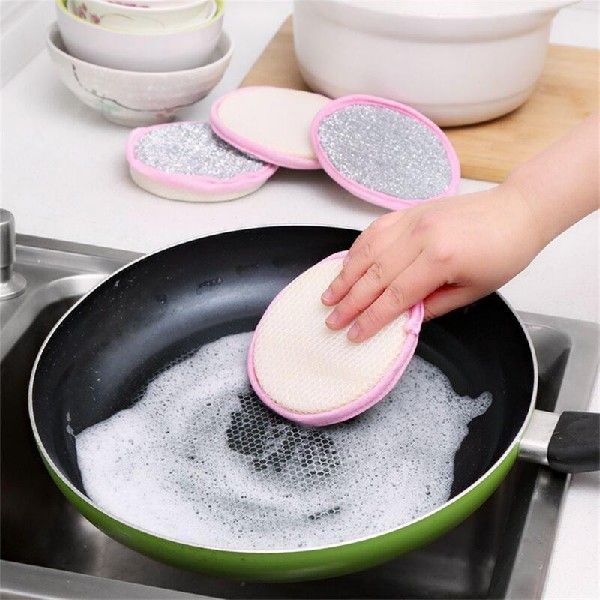 5pcs Double Sedes Cl saning Sponge PaniPot Dish Clean Sponge