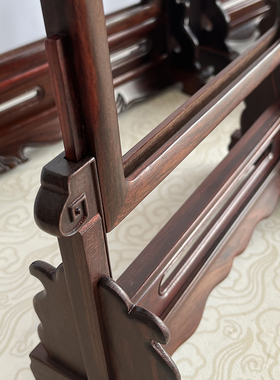 红木相框 红酸枝定制插q屏框架 相框摆台实木画框红酸枝 瓷板画框