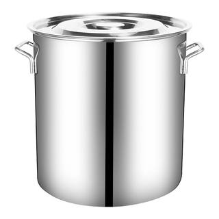 不锈钢汤桶油桶i铁桶密封桶带盖圆桶储水桶商用加厚大桶大容量家