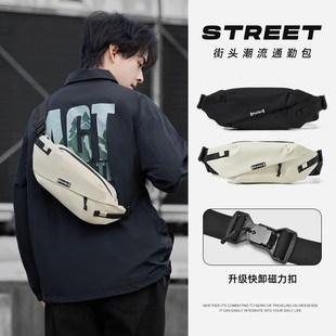 斜挎包男款高级感小型超轻单肩包户外运动休闲骑行胸包百搭小包潮