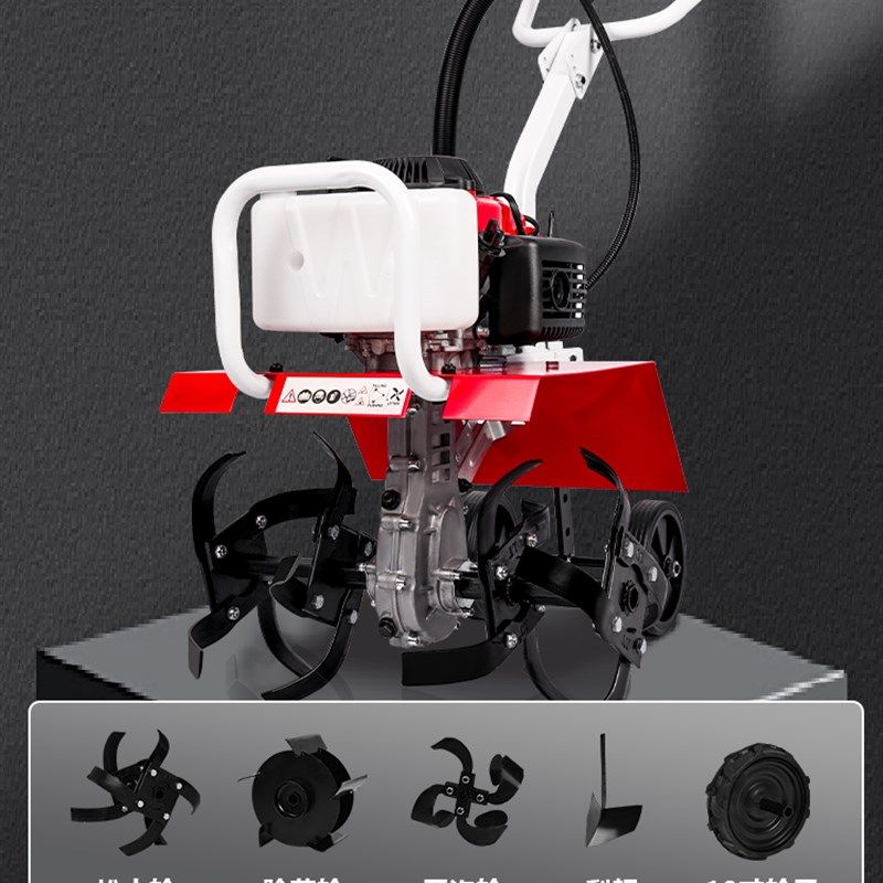 微耕机小型农用汽油旋耕机家用耕地机开沟除草犁田翻地松土神器,农机/农具/农膜,耕种机械/微耕机/开沟机,淘宝优惠券,粉丝福利购,淘宝优惠卷