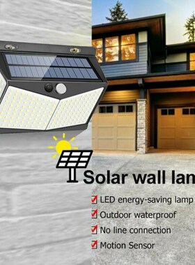 1/2/4pcs Outdoor Lighting 100 LED Solar Wall Light Waterproo