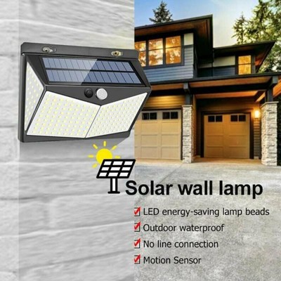 1/2/4pcs Outdoor Lighting 100 LED Solar Wall Light Waterproo