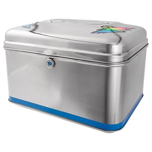 电动摩托车尾箱不绣钢后备箱电瓶外卖特大号通用储物箱后置工具箱