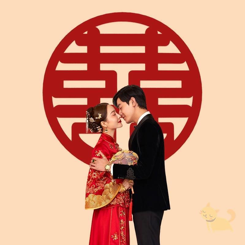 喜字结婚贴d纸大号婚庆用品大全婚房装饰布置套装牀头大门门贴双
