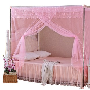 蚊帐1.5m1.81床单不绣钢支架落地加高单门家用新款 2021架子双人