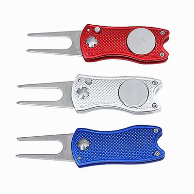 2020 New Mini Foldable Golf Divot Tool Marker Pitch Cleaner