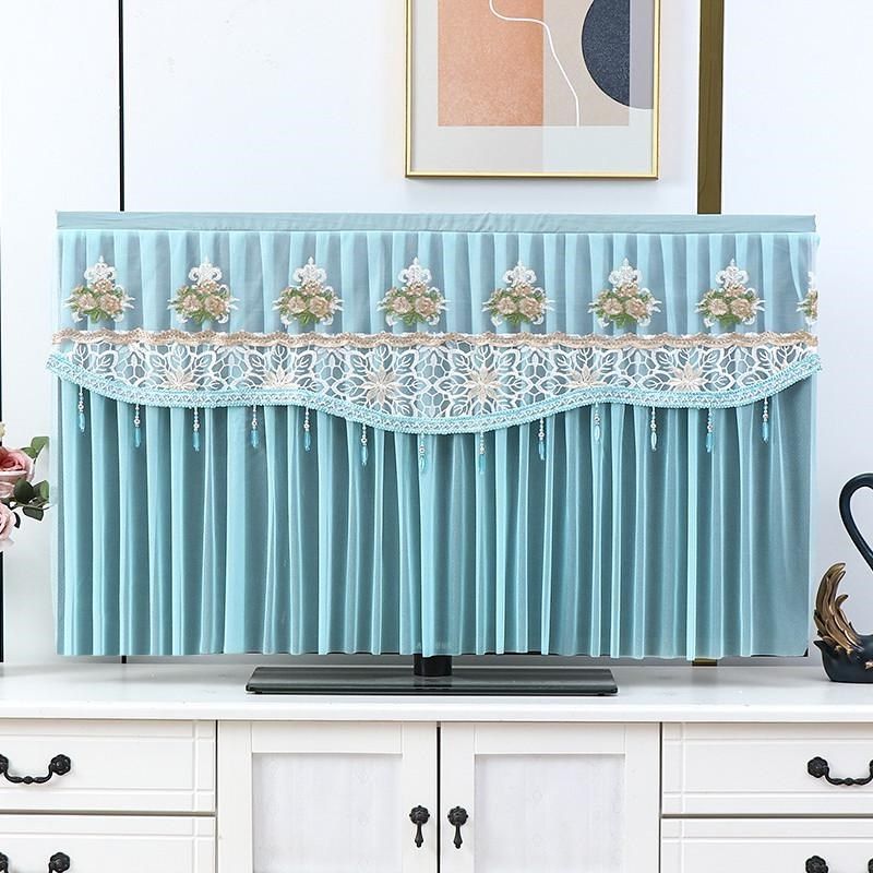 取防尘罩蕾丝电视套开机不电视机55寸65寸挂式台式曲面电视罩新款,居家布艺,电视机罩,淘宝优惠券,粉丝福利购,淘宝优惠卷