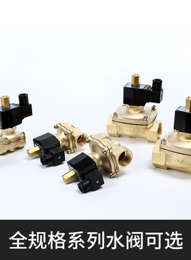 常开电磁阀水阀ac220v气阀全铜dc24vdc12v2分3分4分6分1寸2寸控制